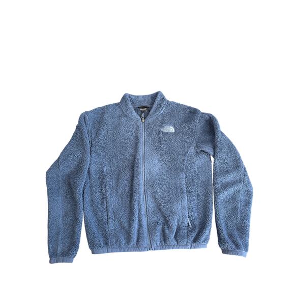 The North Face Women’s M Blue Full Zip Sherpa Fleece Jacket Soft Plush Warm - Picture 1 of 7